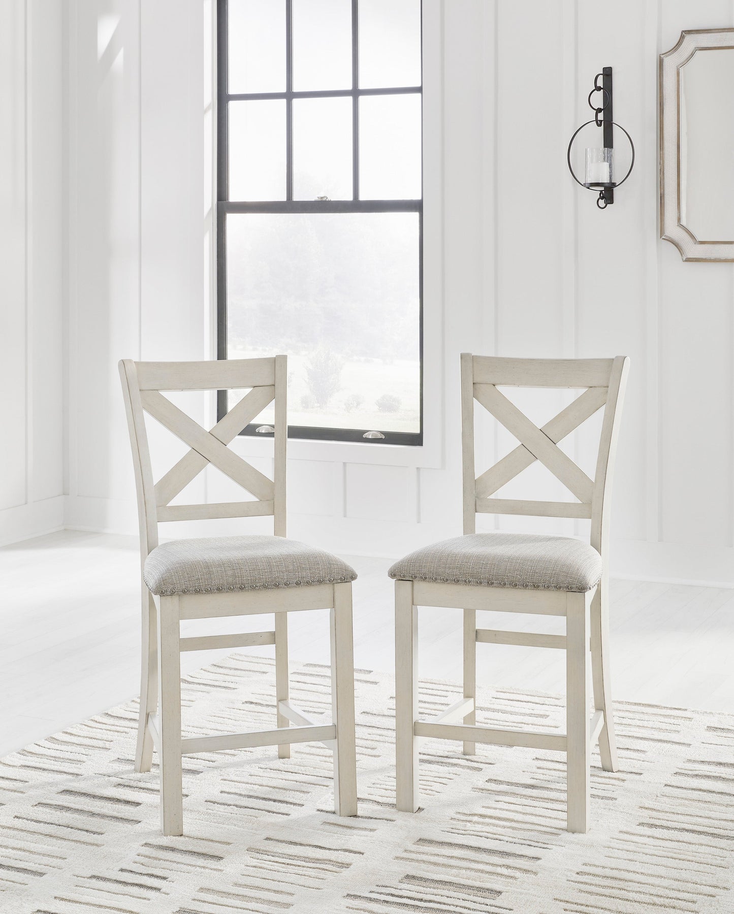 Robbinsdale Antique White Counter Height Dining Chair (Set of 2)