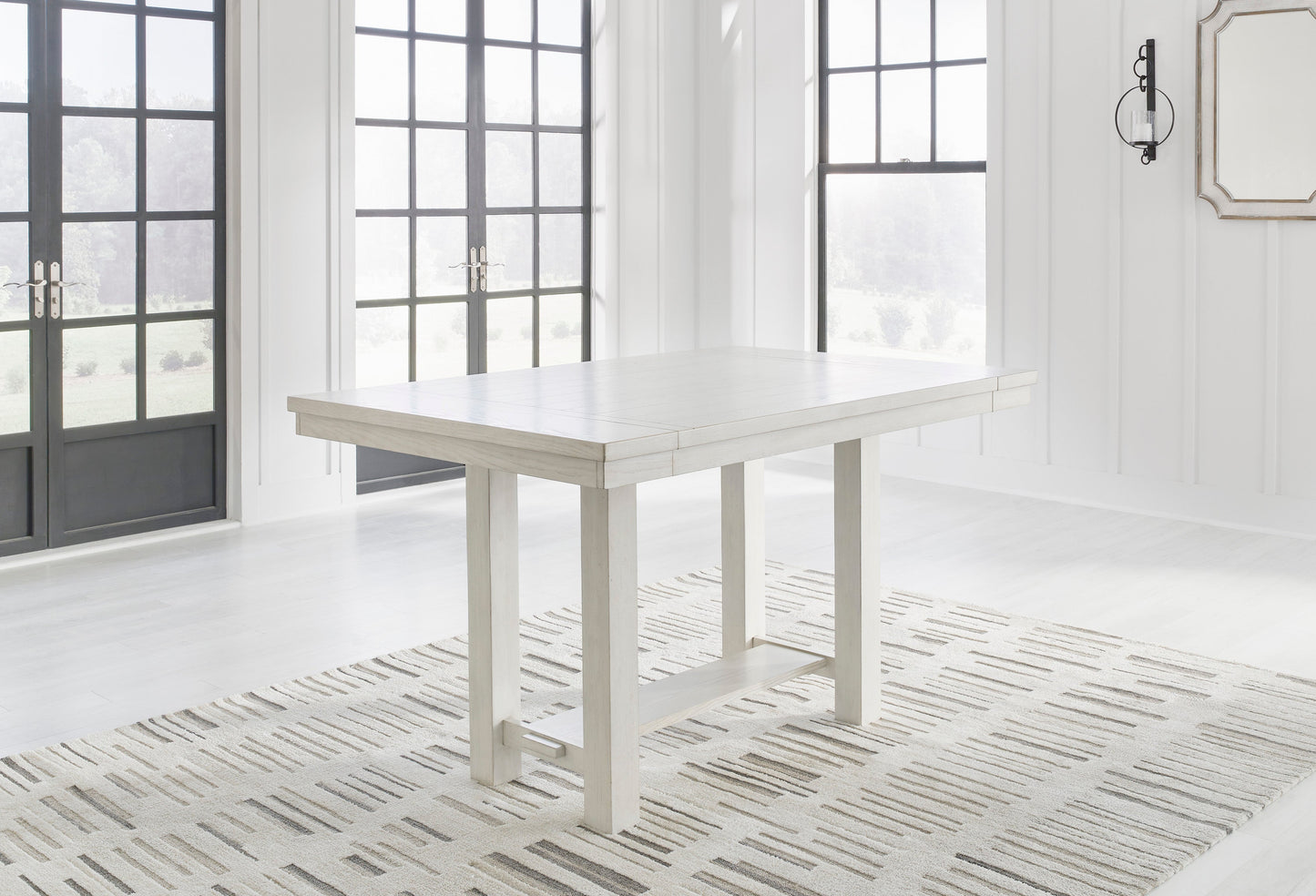 Robbinsdale Antique White Counter Height Extension Dining Room Table