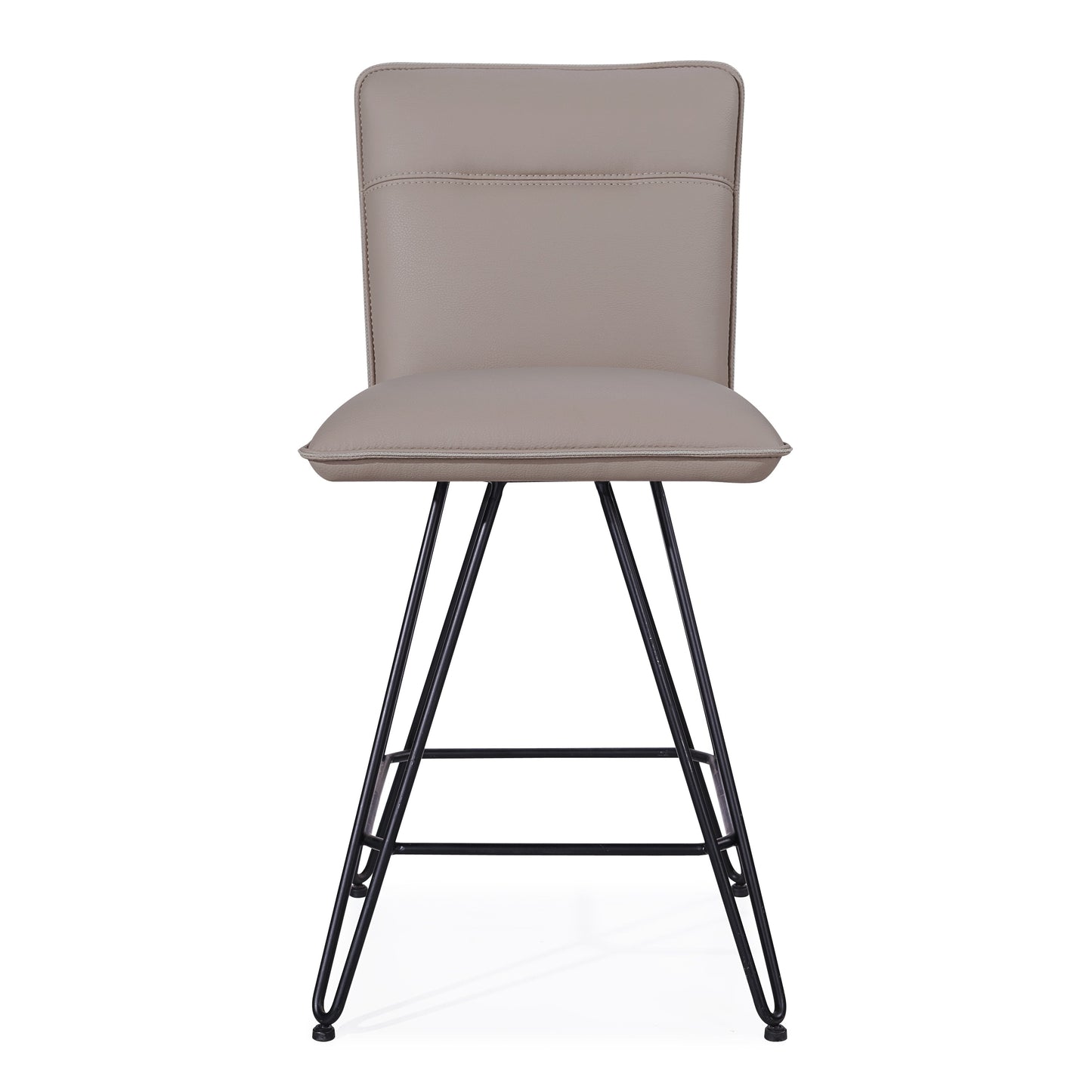Demi Hairpin Leg Swivel Counter Stool in Taupe (Set of 2) - Ornate Home