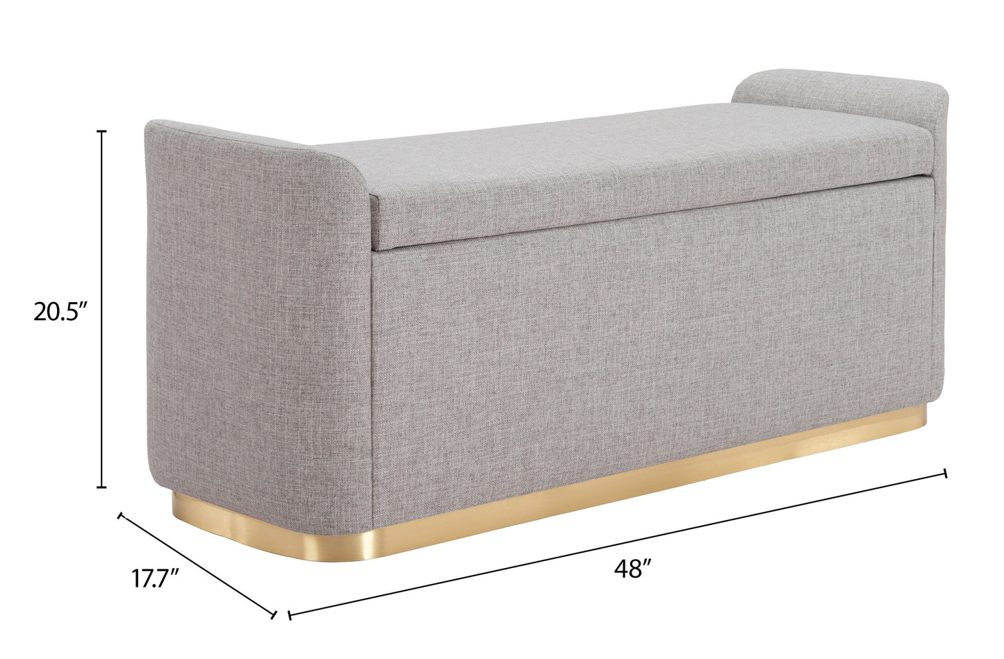 Dobo Gray Storage Bench - Ornate Home