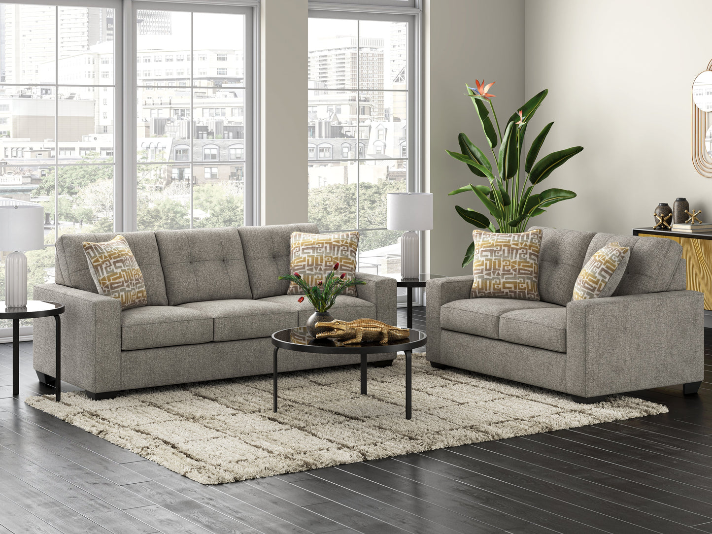 Dorylin Black Occasional Table Set (Set of 3)- Viva Furn