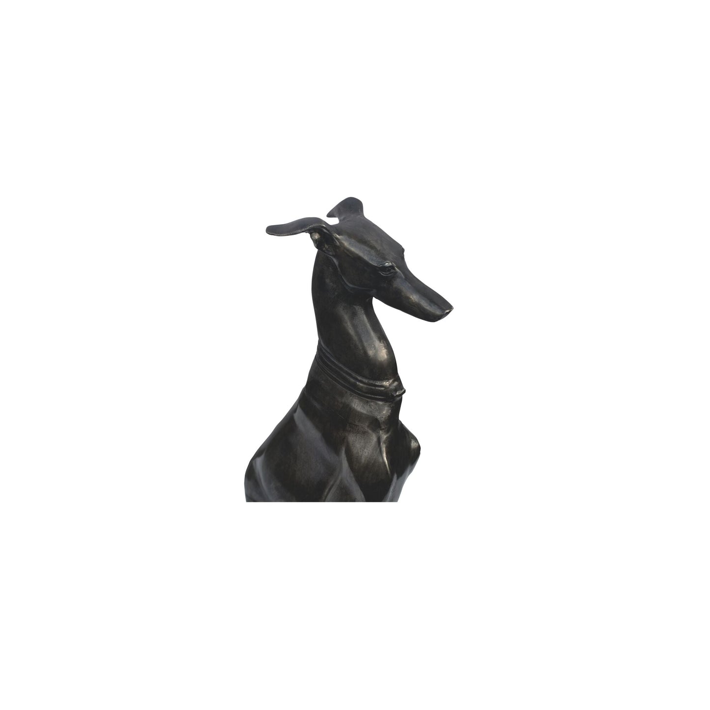 Duke Black Cast Aluminum Sculpture - Ornate Home