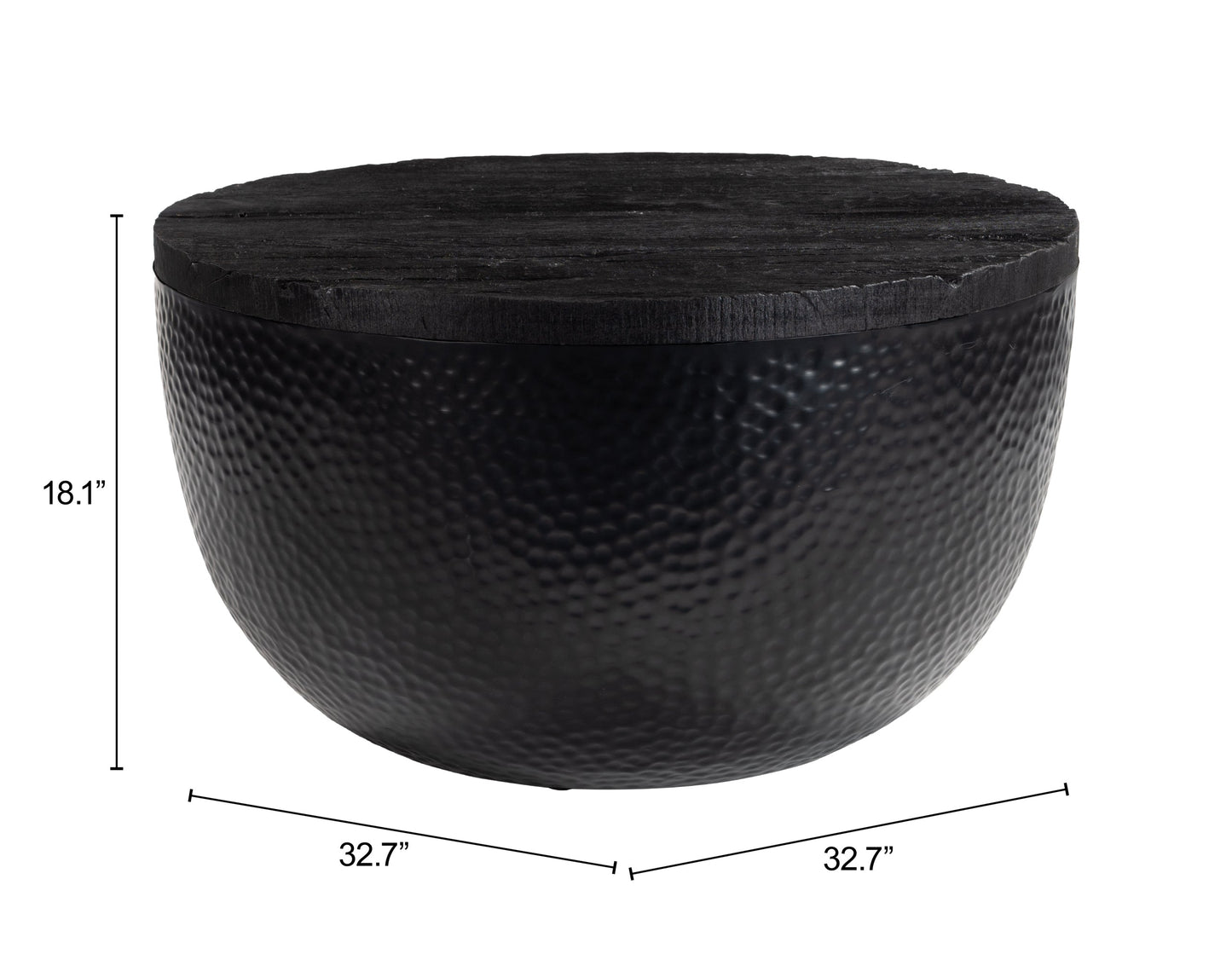 Duskan Black Storage Coffee Table - Ornate Home