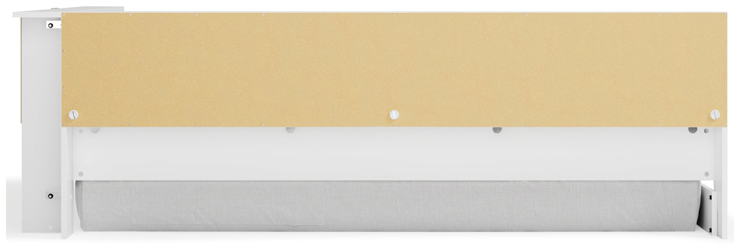 Piperton White Full Bookcase Storage Youth Bed