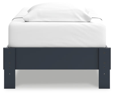 Simmenfort Navy Blue Twin Platform Bed - Ornate Home