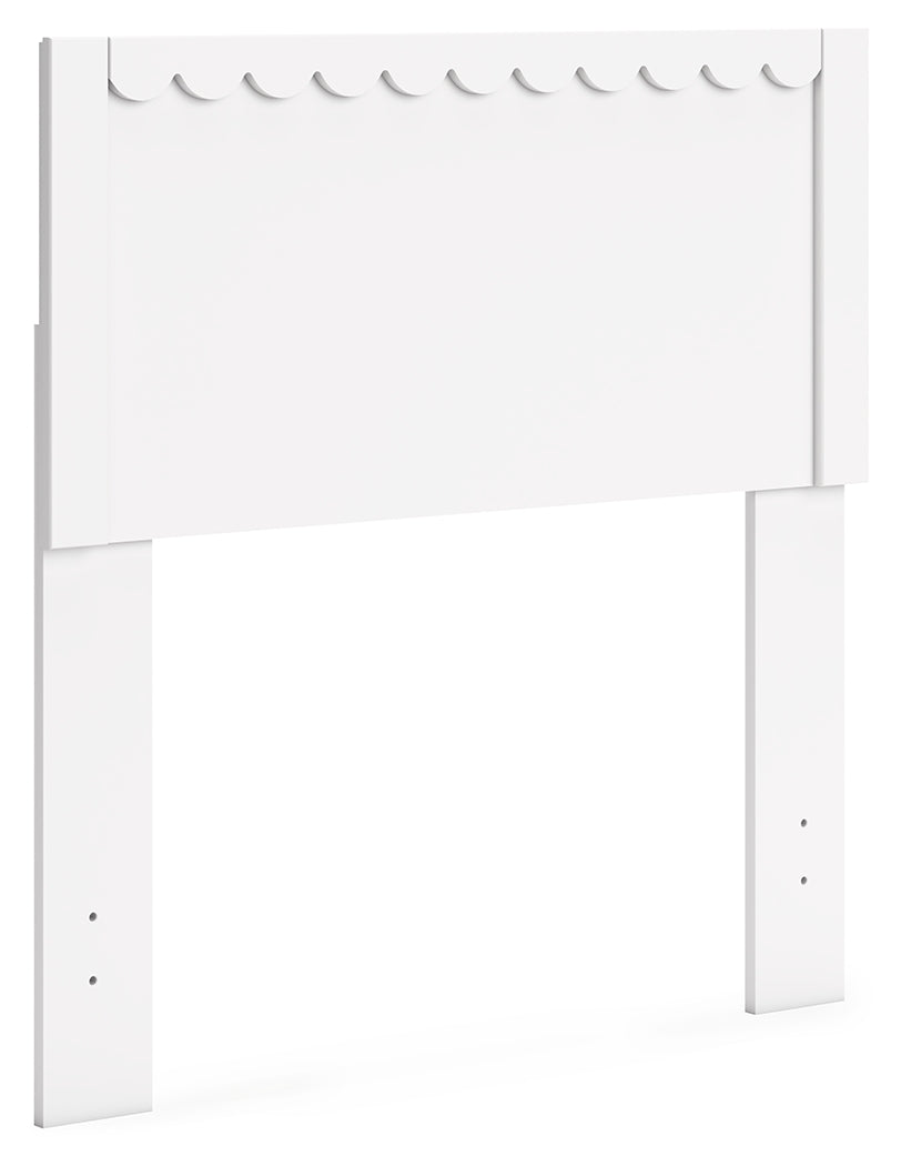 Hallityn White Twin Panel Headboard