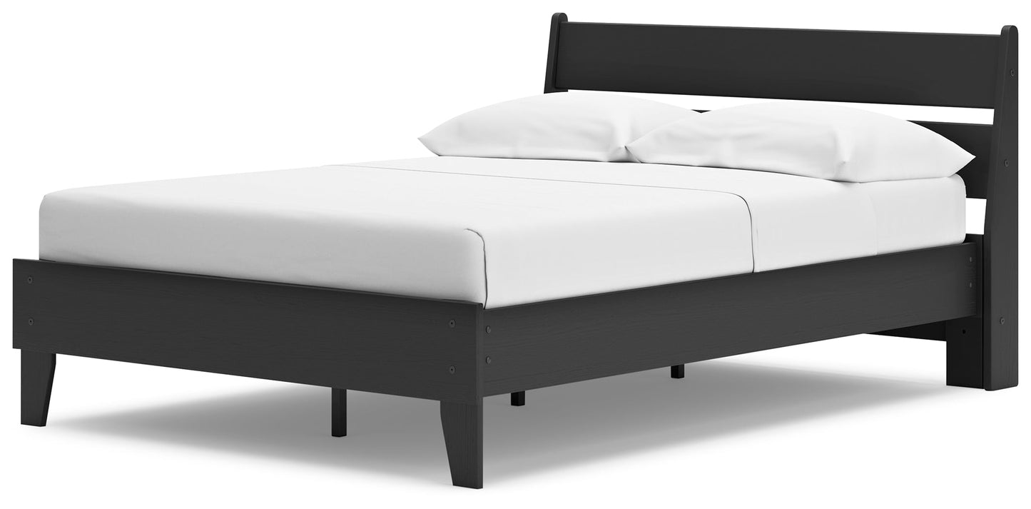 Socalle Black Full Panel Platform Youth Bed
