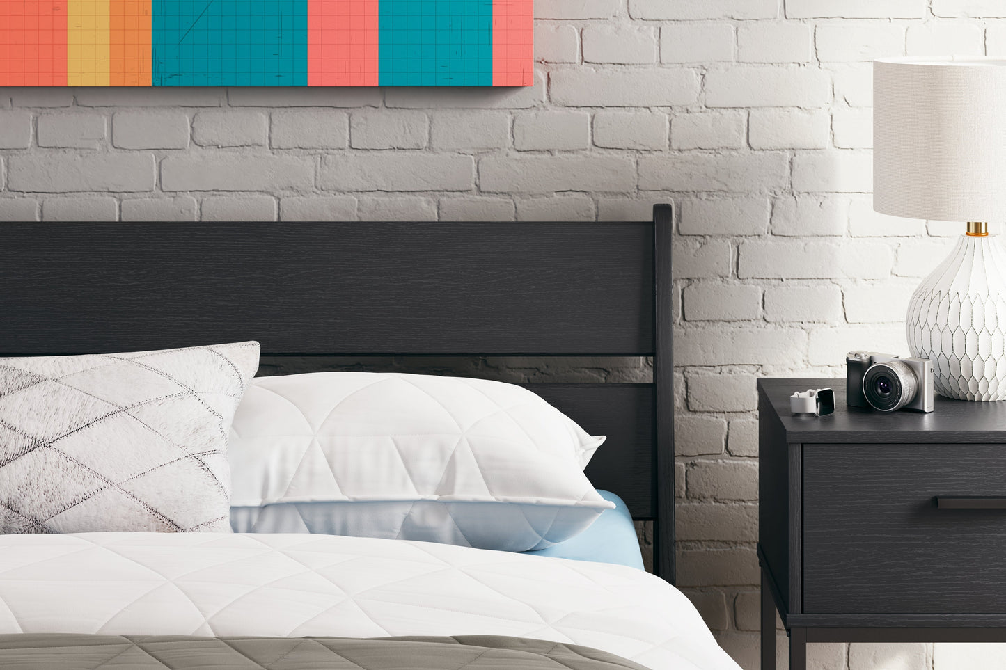 Socalle Black Full Panel Platform Youth Bed