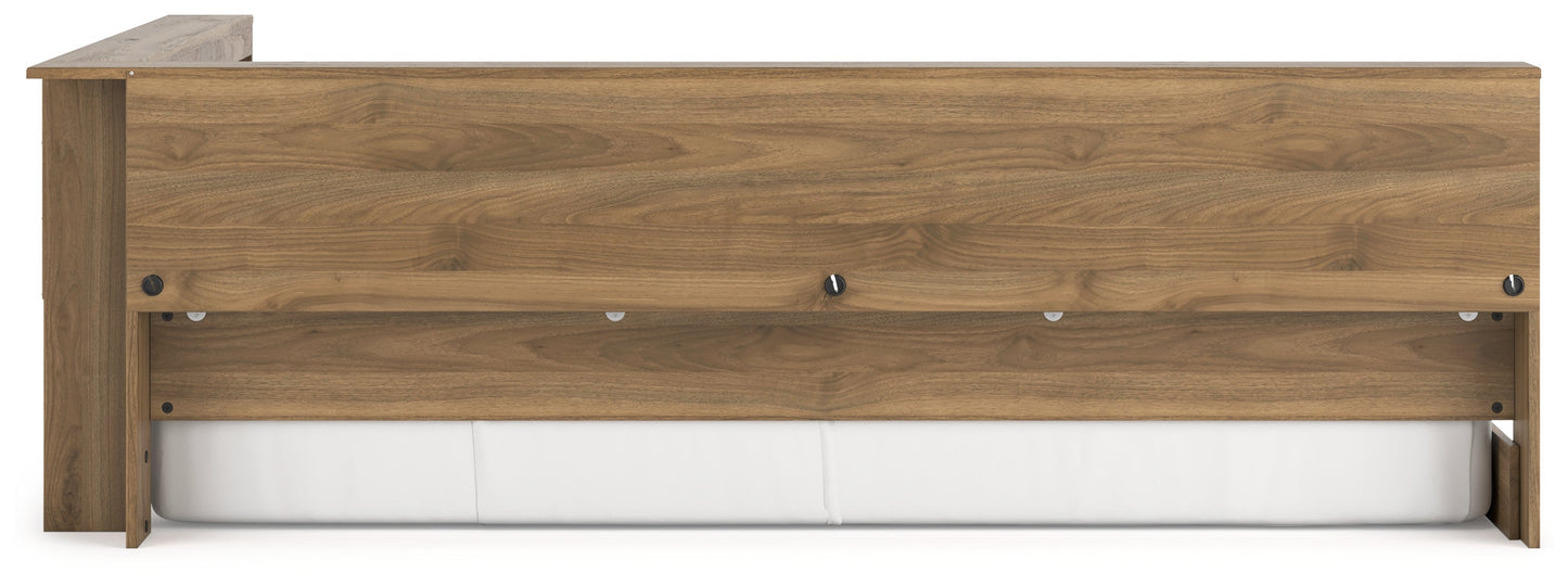 Deanlow Honey Full Bookcase Storage Youth Bed