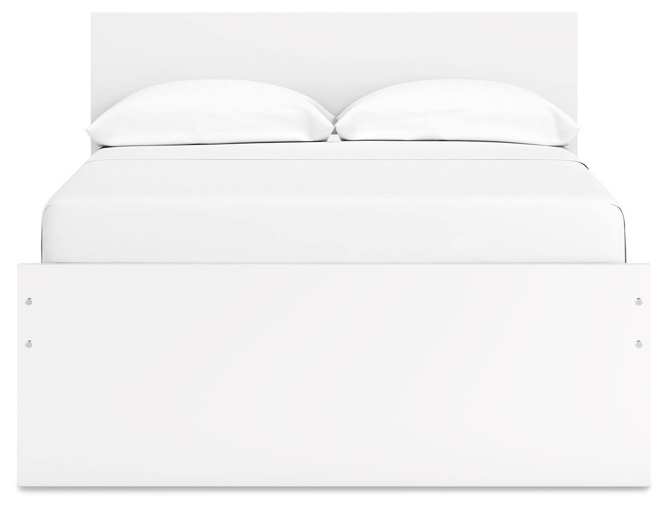 Onita White Full Panel Platform Youth Bed with 2 Side Storage