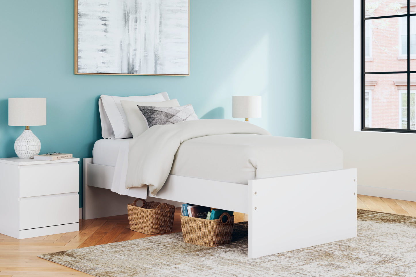 Onita White Twin Platform Youth Bed