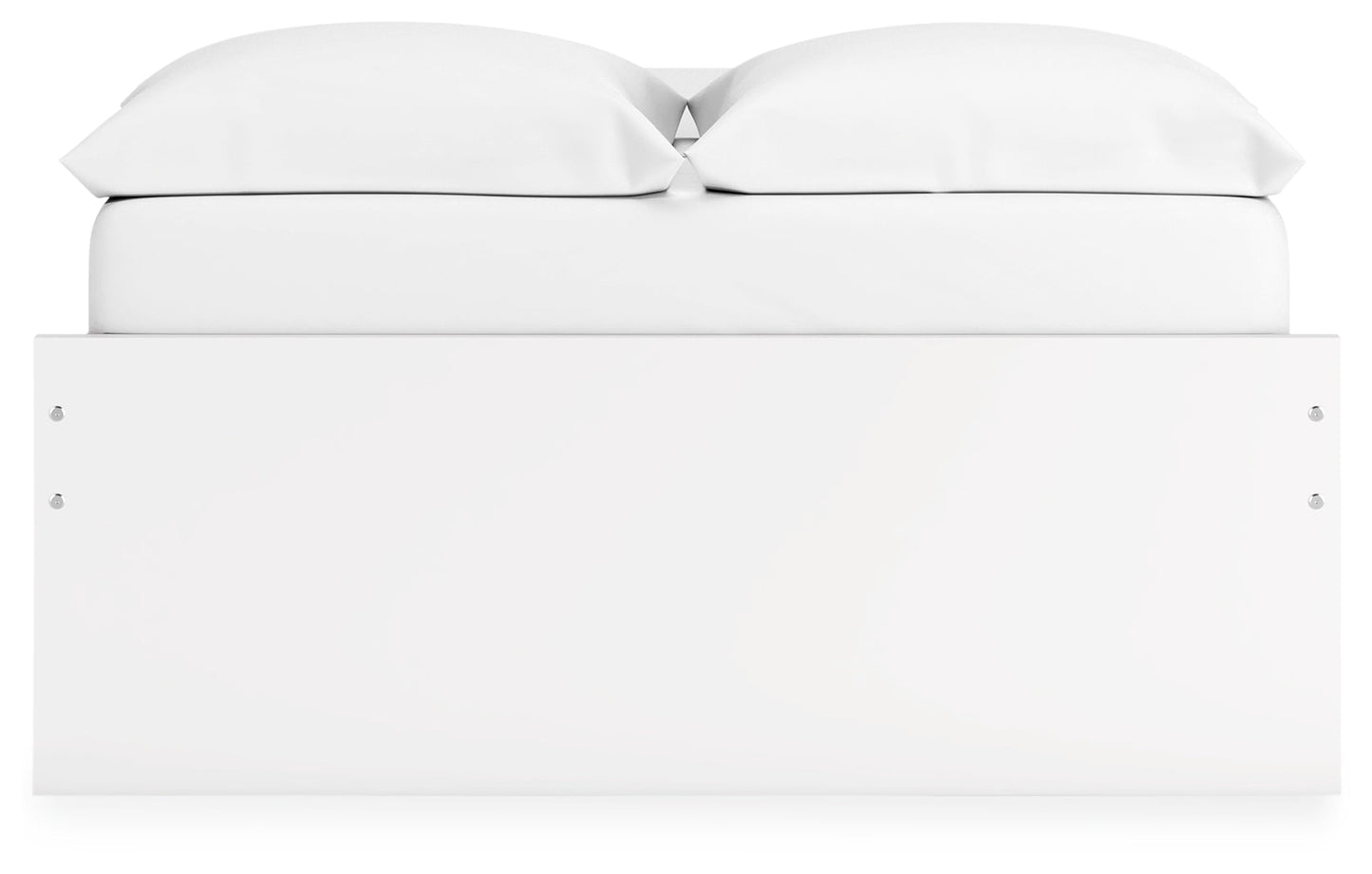 Onita White Full Platform Youth Bed with 2 Side Storage