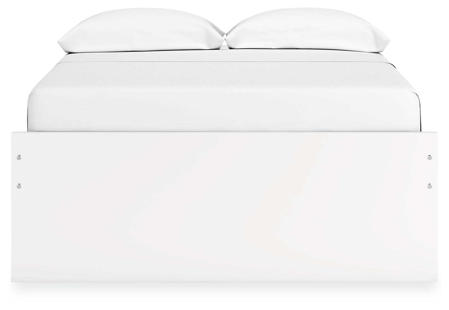 Onita White Full Platform Youth Bed with 2 Side Storage