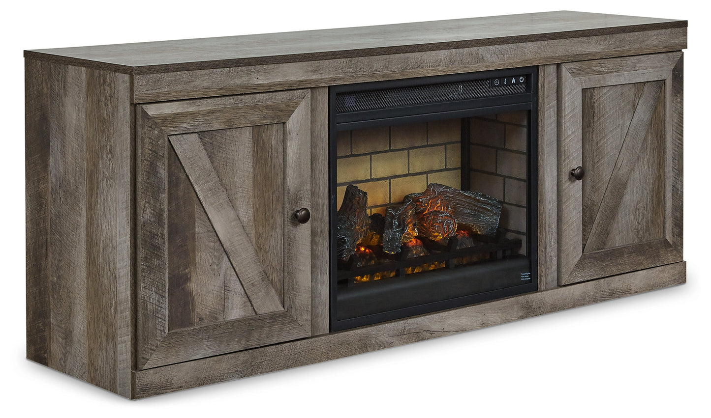 Wynnlow Gray TV Stand with Electric Fireplace