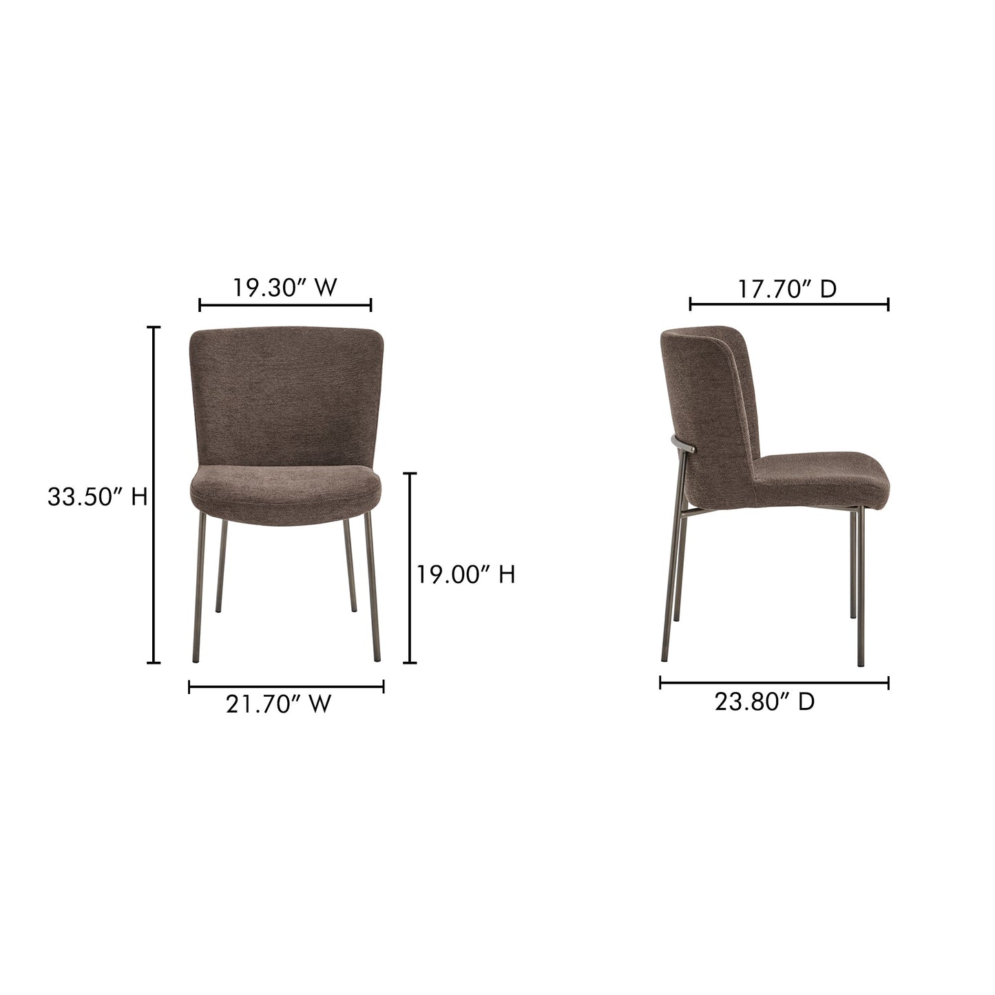 Early Dark Brown Dining Chair (Set of 2) - Ornate Home