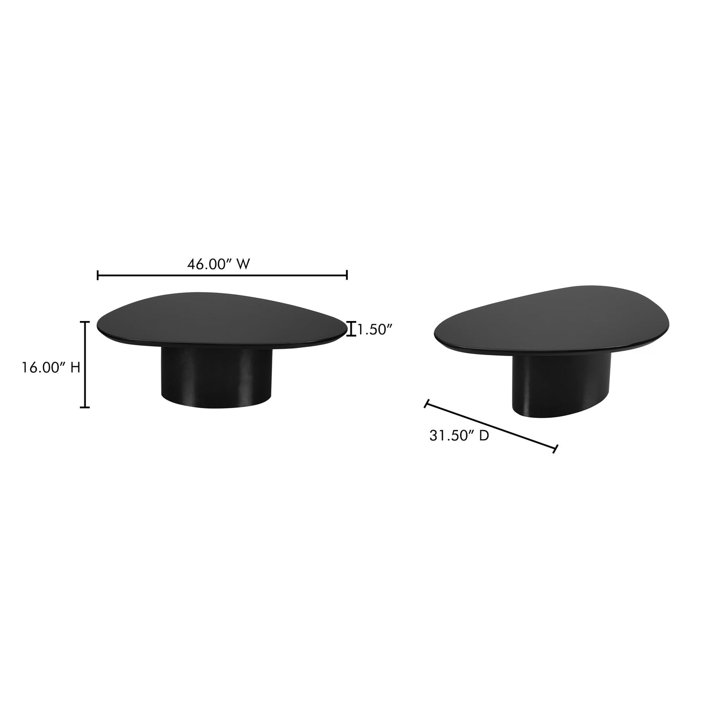 Eden Black Coffee Table - Ornate Home