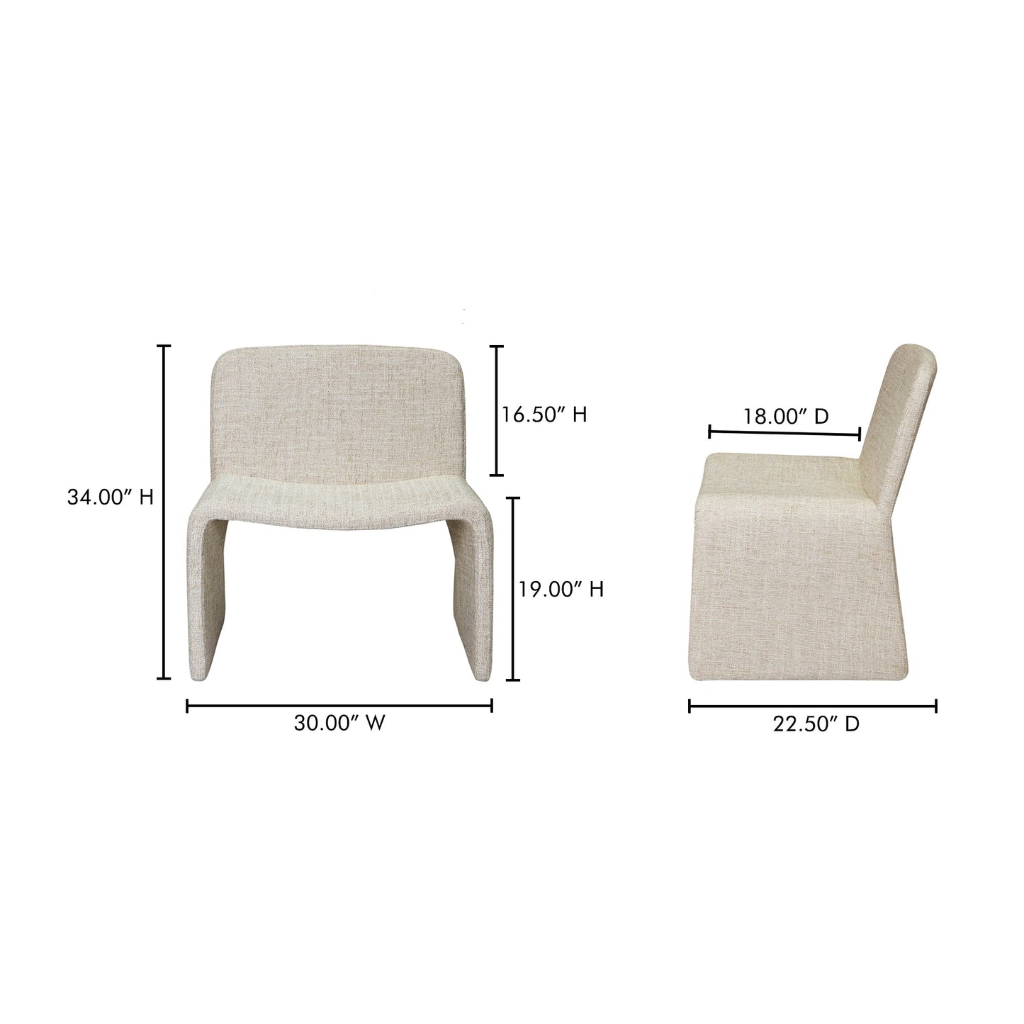 Ella Beige Accent Chair - Ornate Home