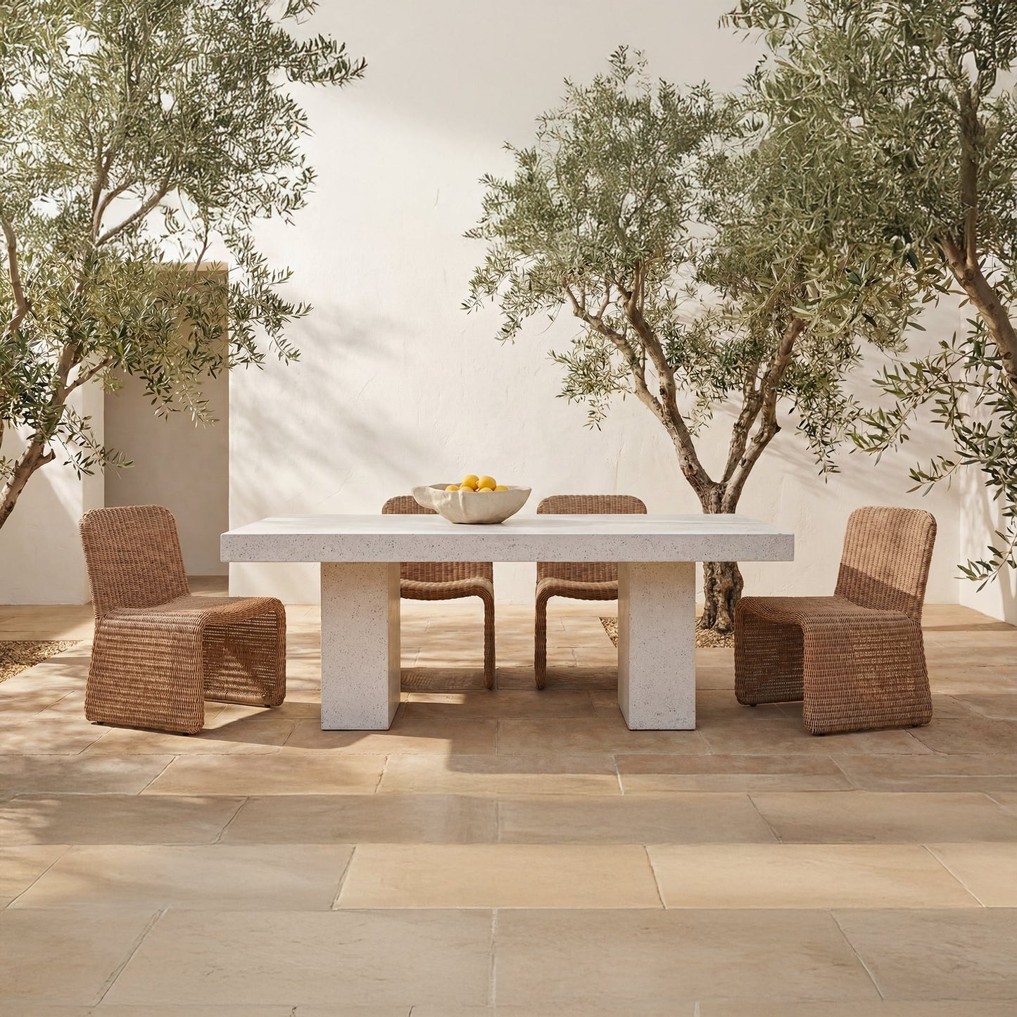 Ella Natural Outdoor Dining Chair (Set of 2) - Ornate Home