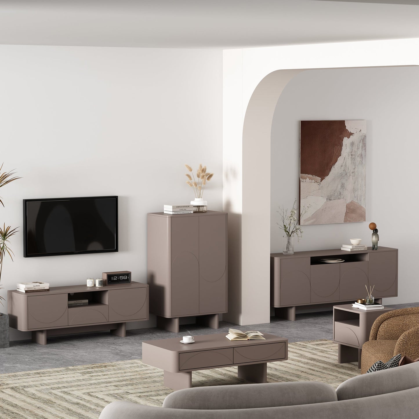 Ella Nightstand in Mocha - Ornate Home