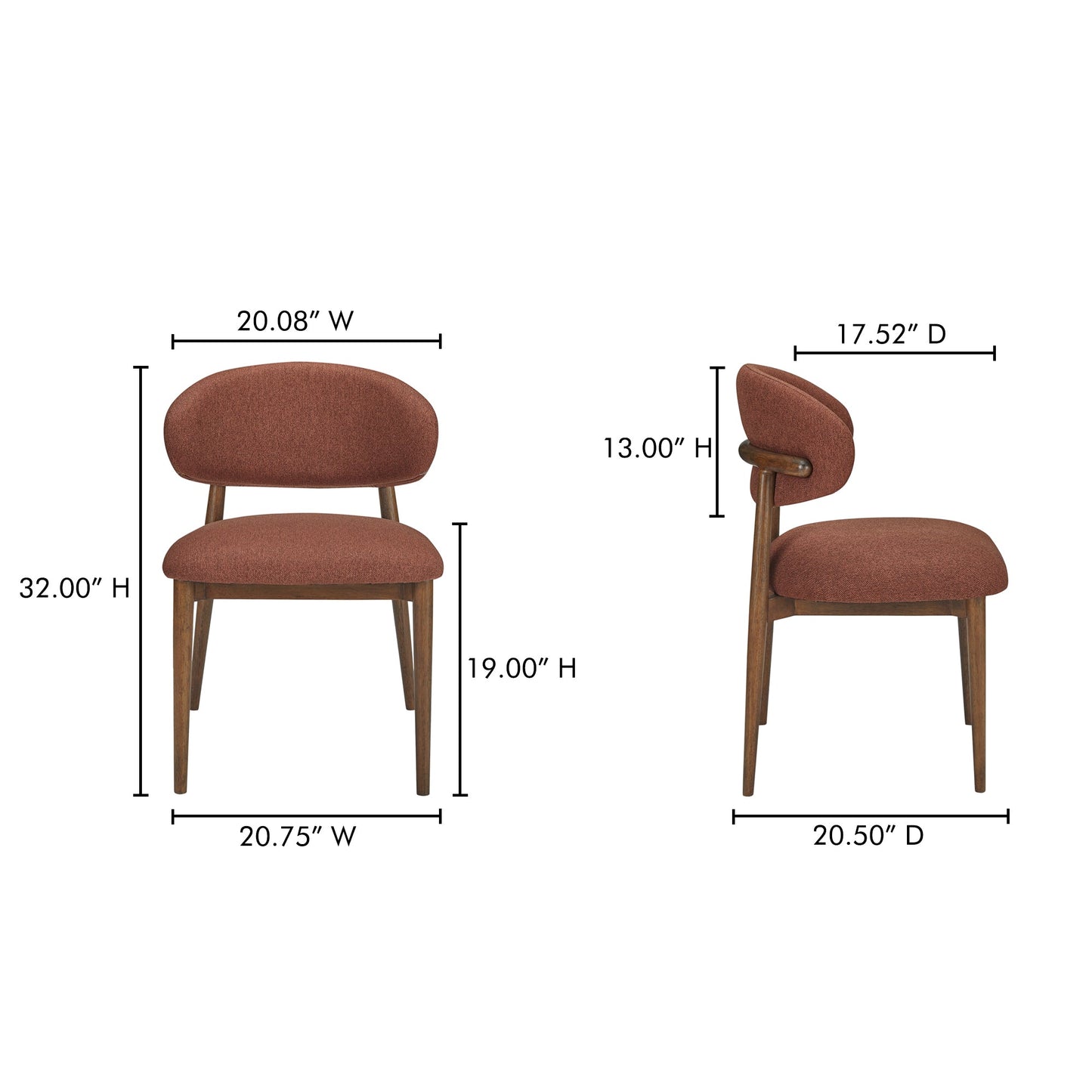 Ellie Rust Dining Chair - Ornate Home
