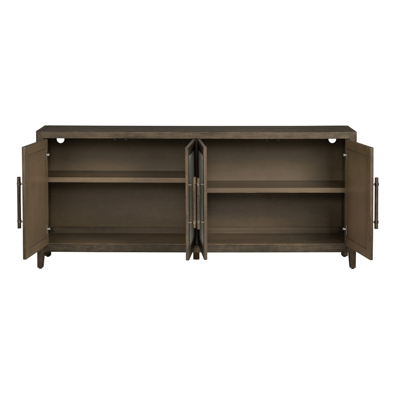 Finn Brown/White Four-Door Sideboard - Ornate Home