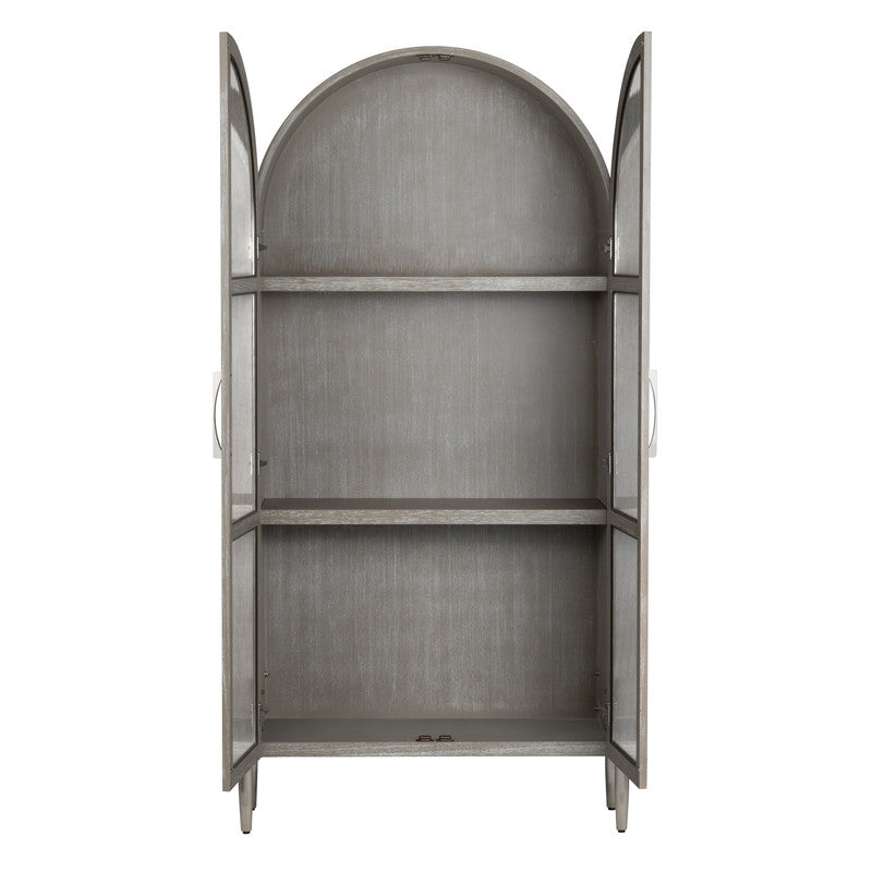 Finnley Brown/White Curio Cabinet - Ornate Home