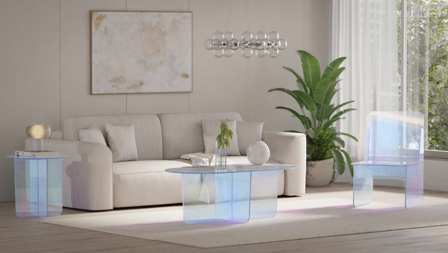 Fomo Iridescent Glass Coffee Table - Ornate Home