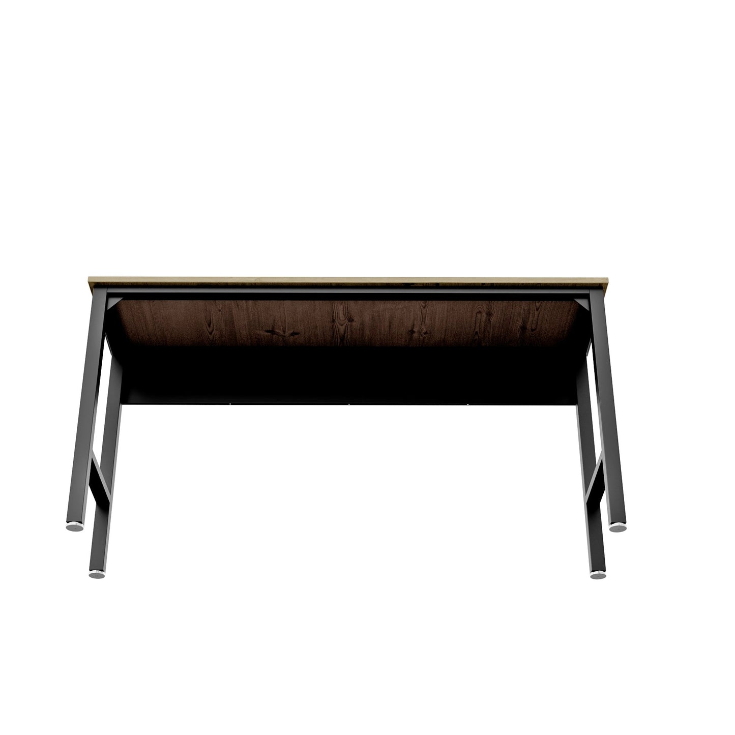 Fortress Natural Wood and Steel Garage Table in Charcoal Grey - Ornate Home