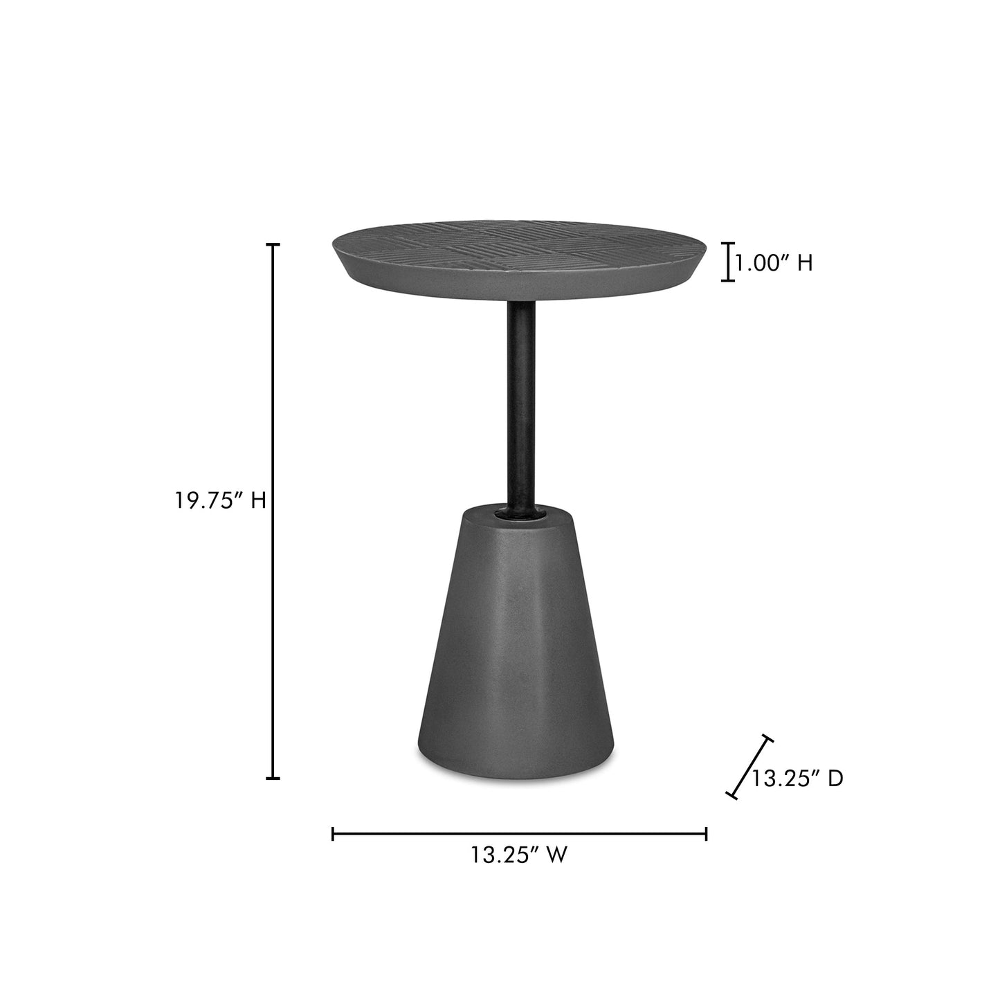 Foundation Dark Grey Outdoor Accent Table - Ornate Home