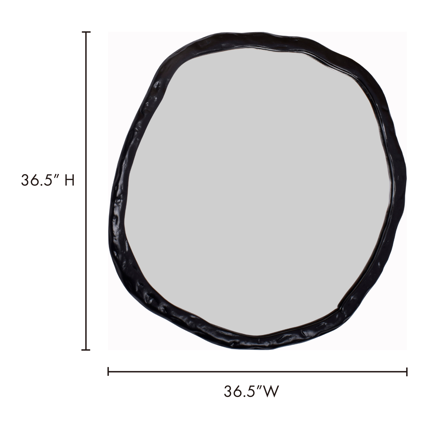 Foundry Black Large Mirror - Ornate Home