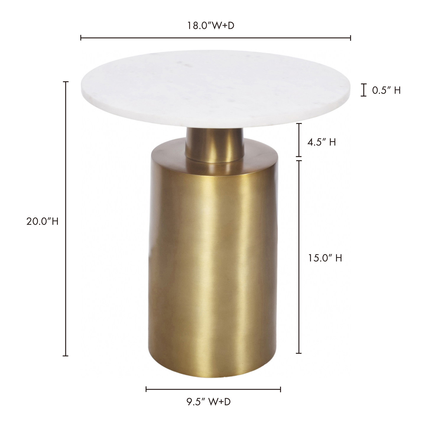 France Gold Accent Table - Ornate Home