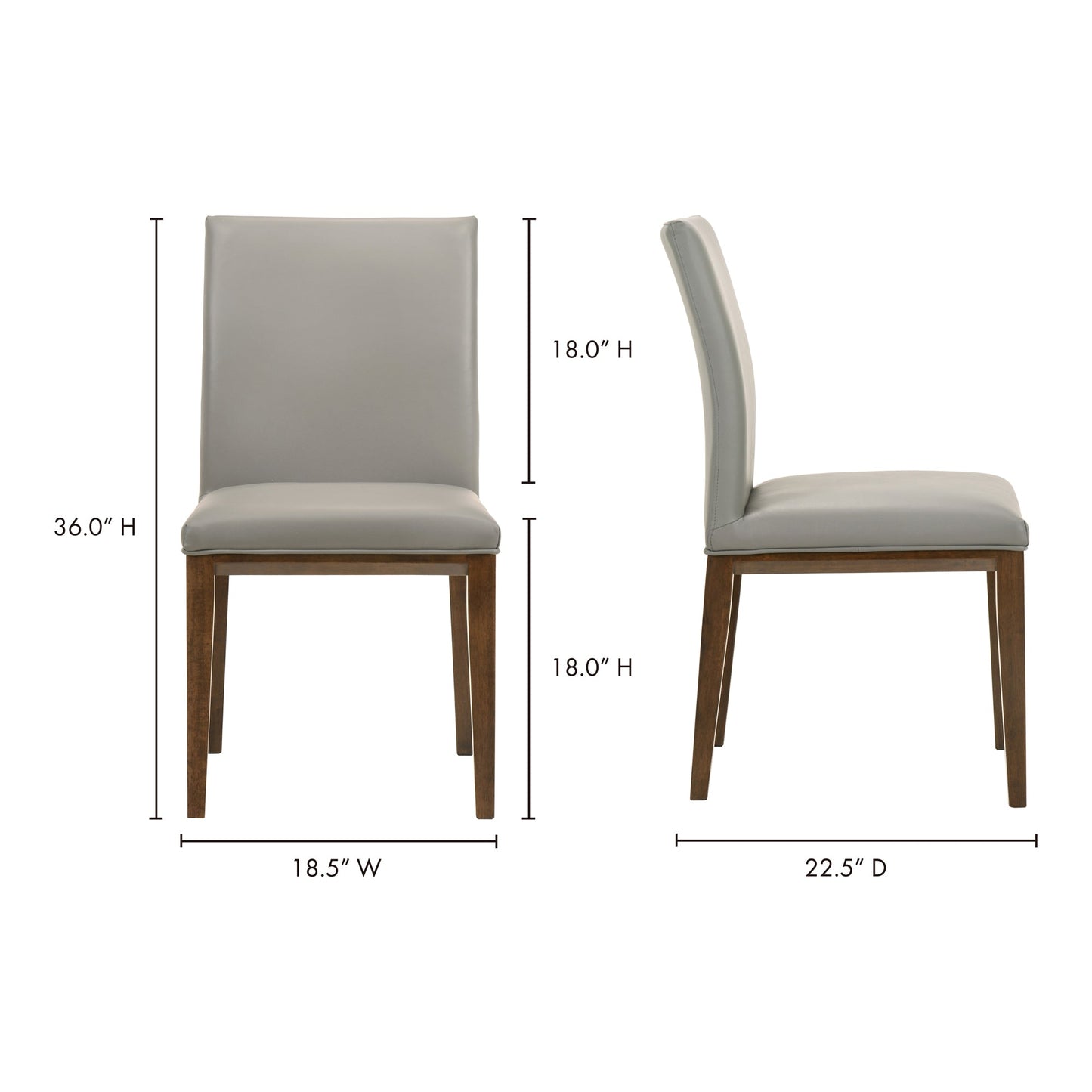 Frankie Grey Dining Chair (Set of 2) - Ornate Home