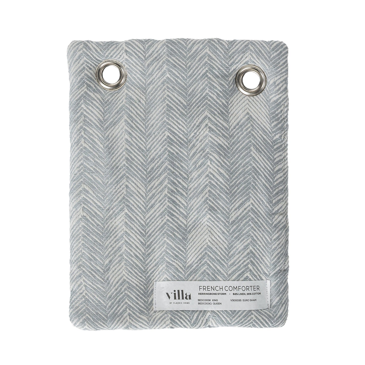 French Herringbone Storm Comforter Collection - Ornate Home