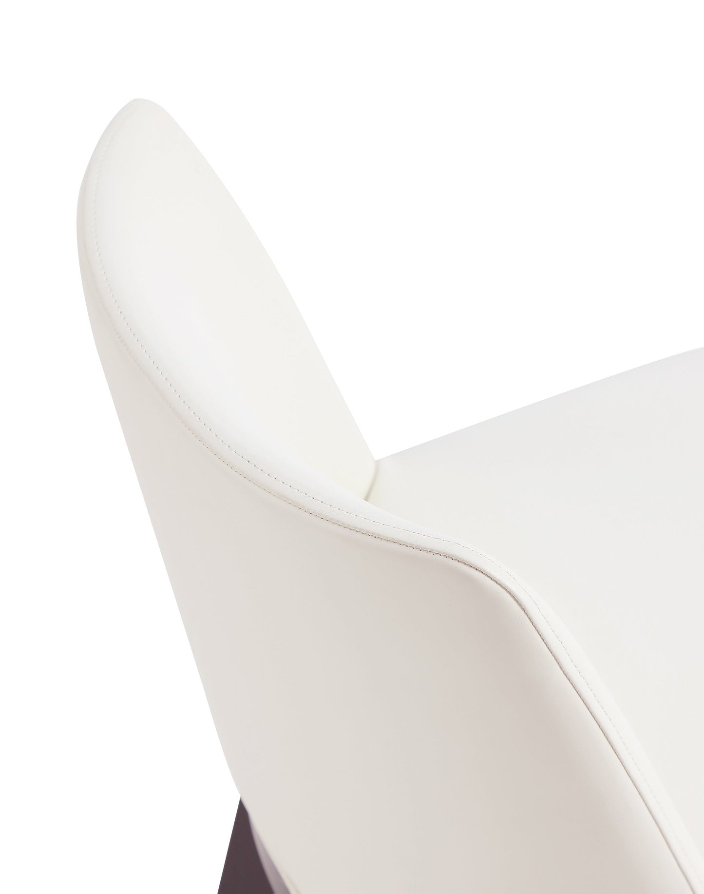 Gansevoort Faux Leather Dining Chair in Cream (set of 2) - Ornate Home