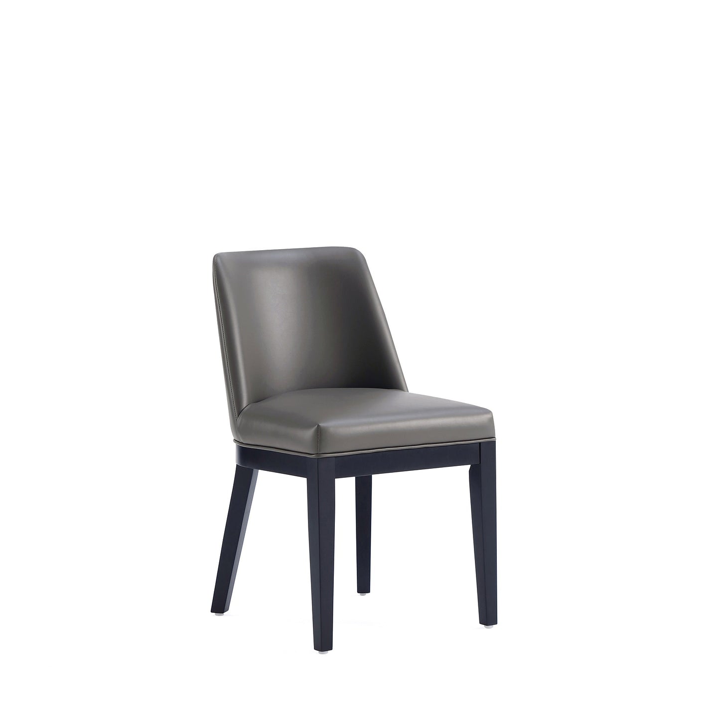 Gansevoort Faux Leather Dining Chair in Pebble Grey (set of 4) - Ornate Home