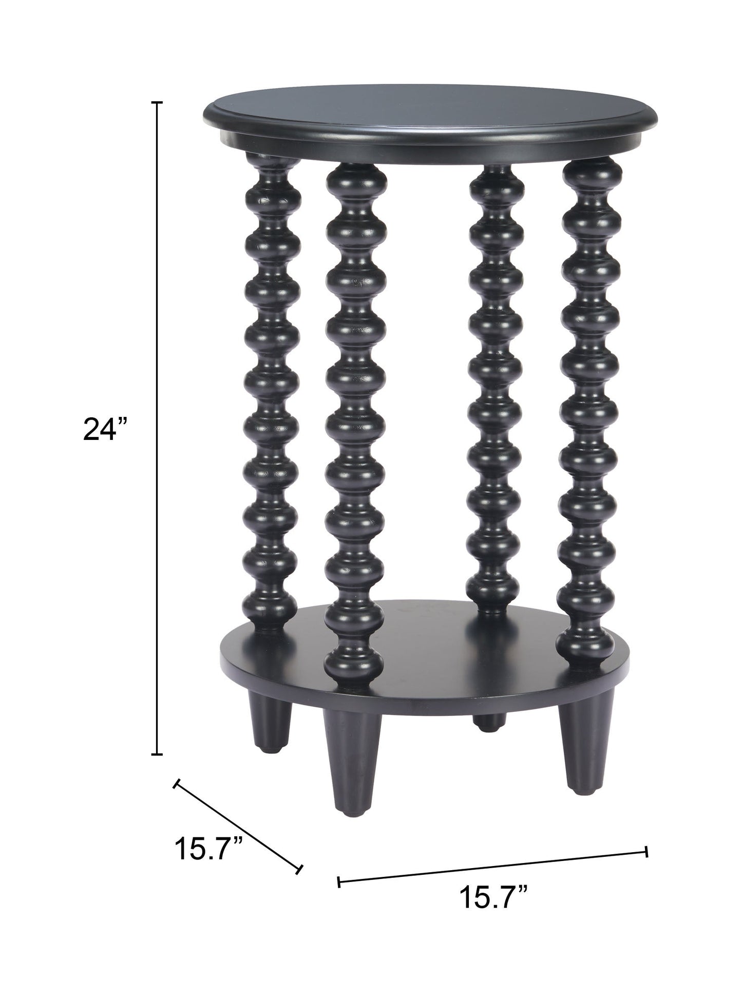 Gocce Black Side Table - Ornate Home