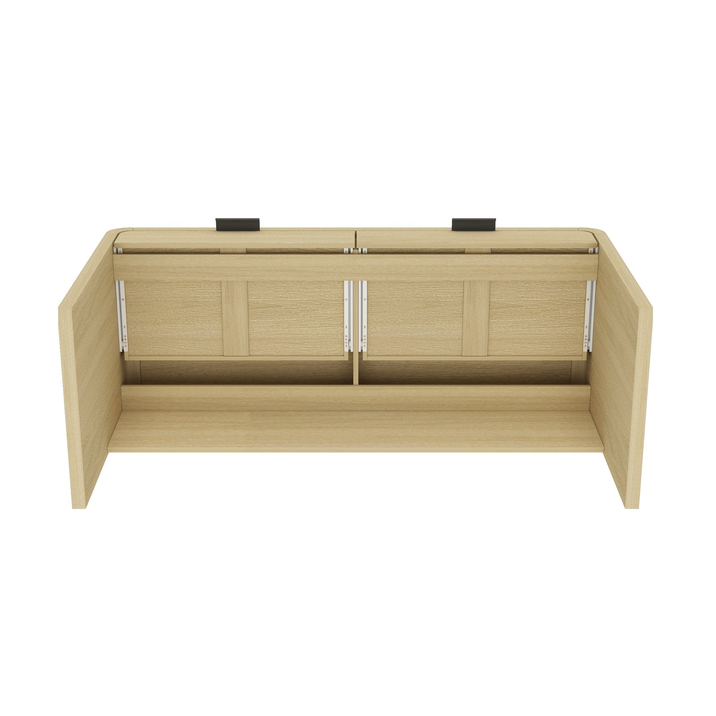 Grace 54" Home Office Desk in Natural Oak and Black - Ornate Home