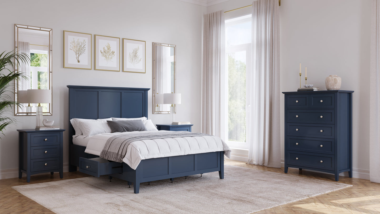 Grace Five Drawer Chest in Blueberry - Ornate Home