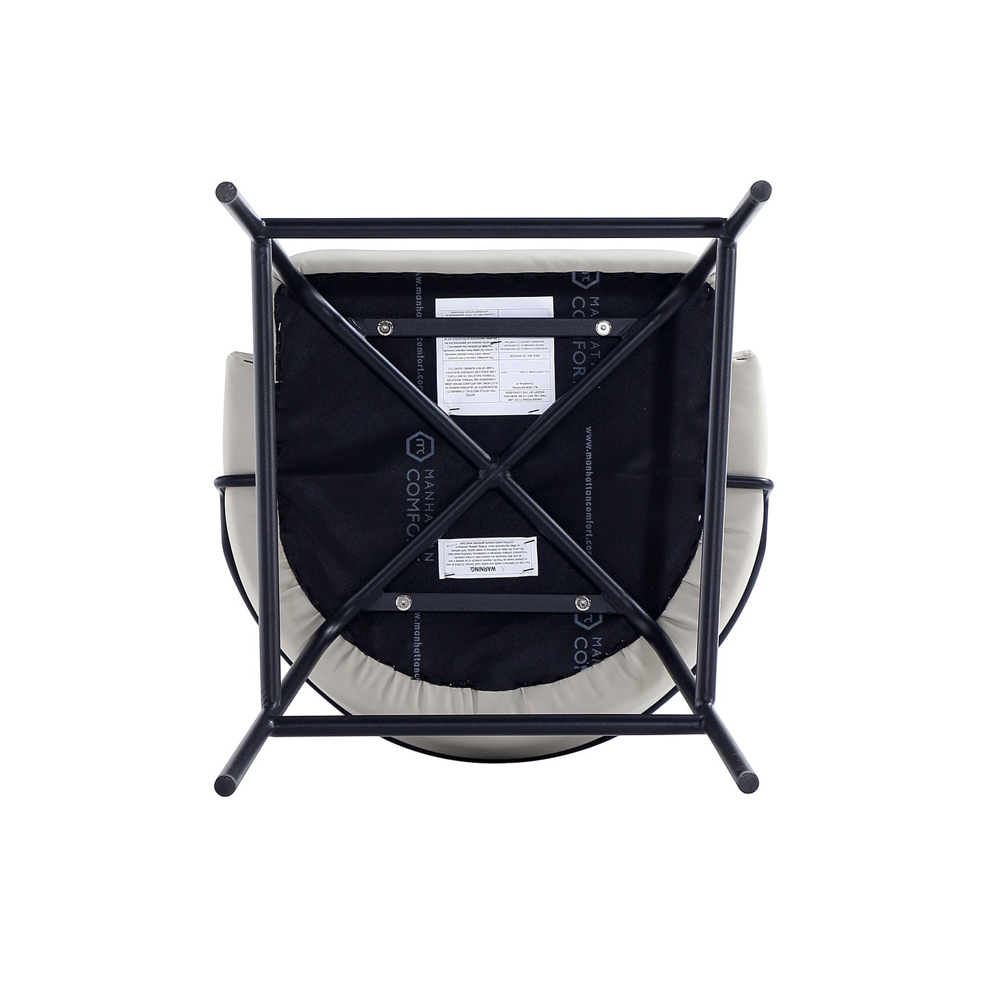 Gracie Barstool in Stone and Black (set of 2) - Ornate Home