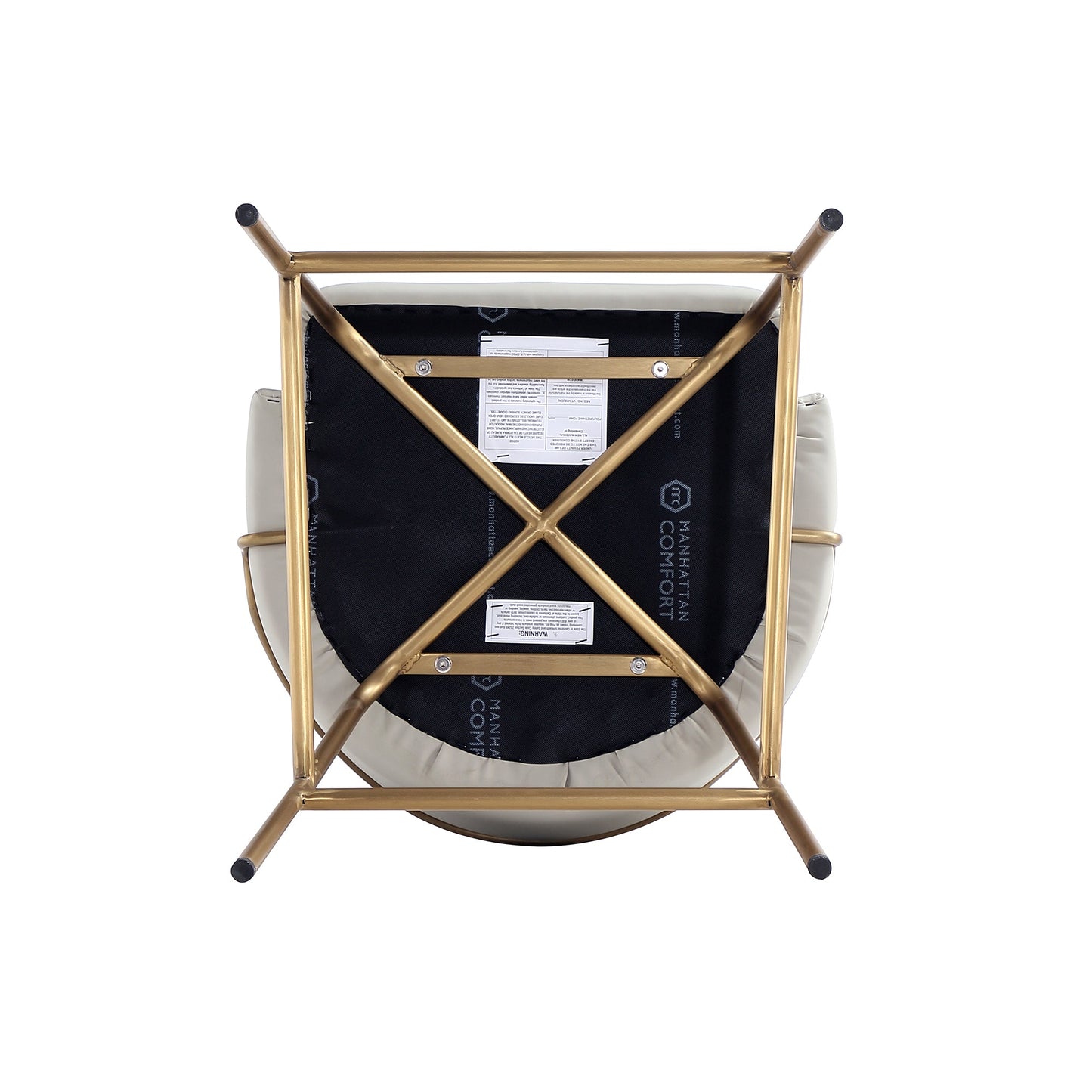 Gracie Barstool in Stone and Gold (set of 3) - Ornate Home