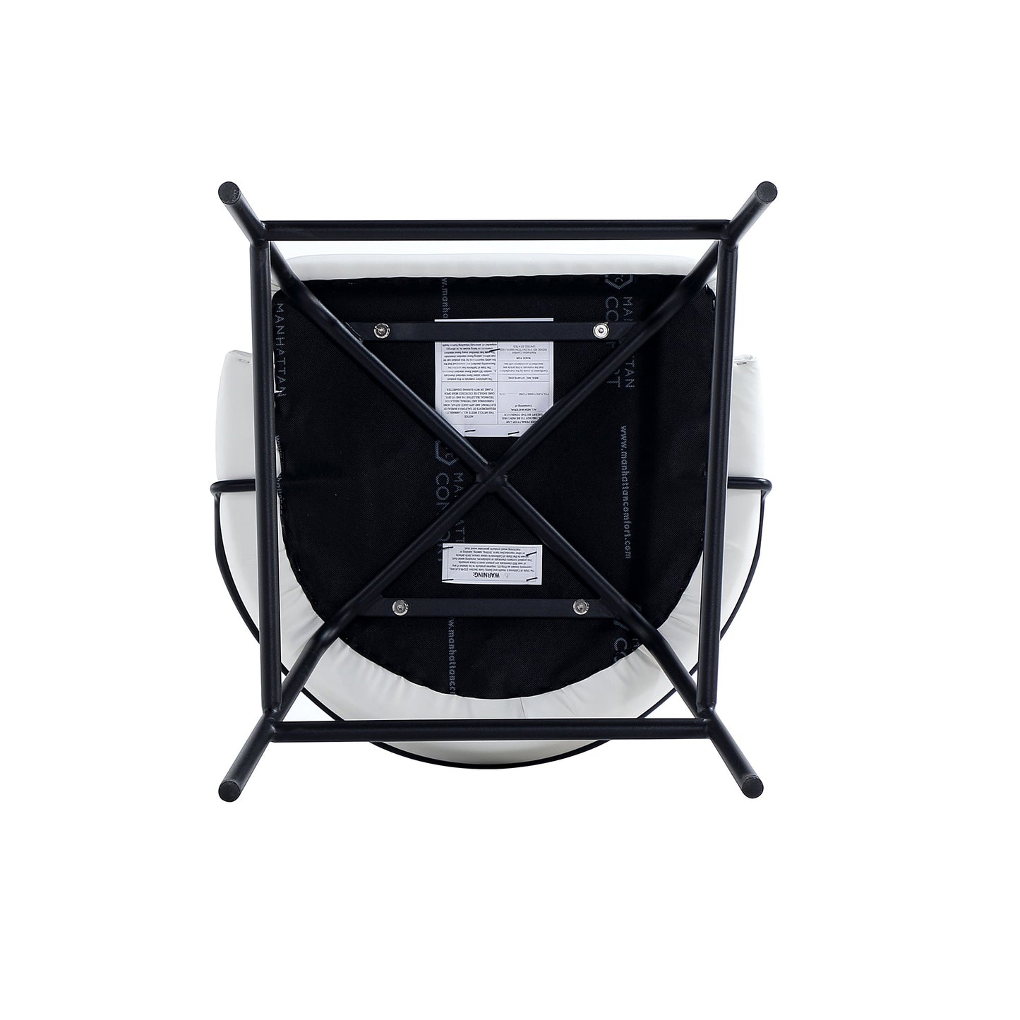Gracie Barstool in White and Black (set of 2) - Ornate Home