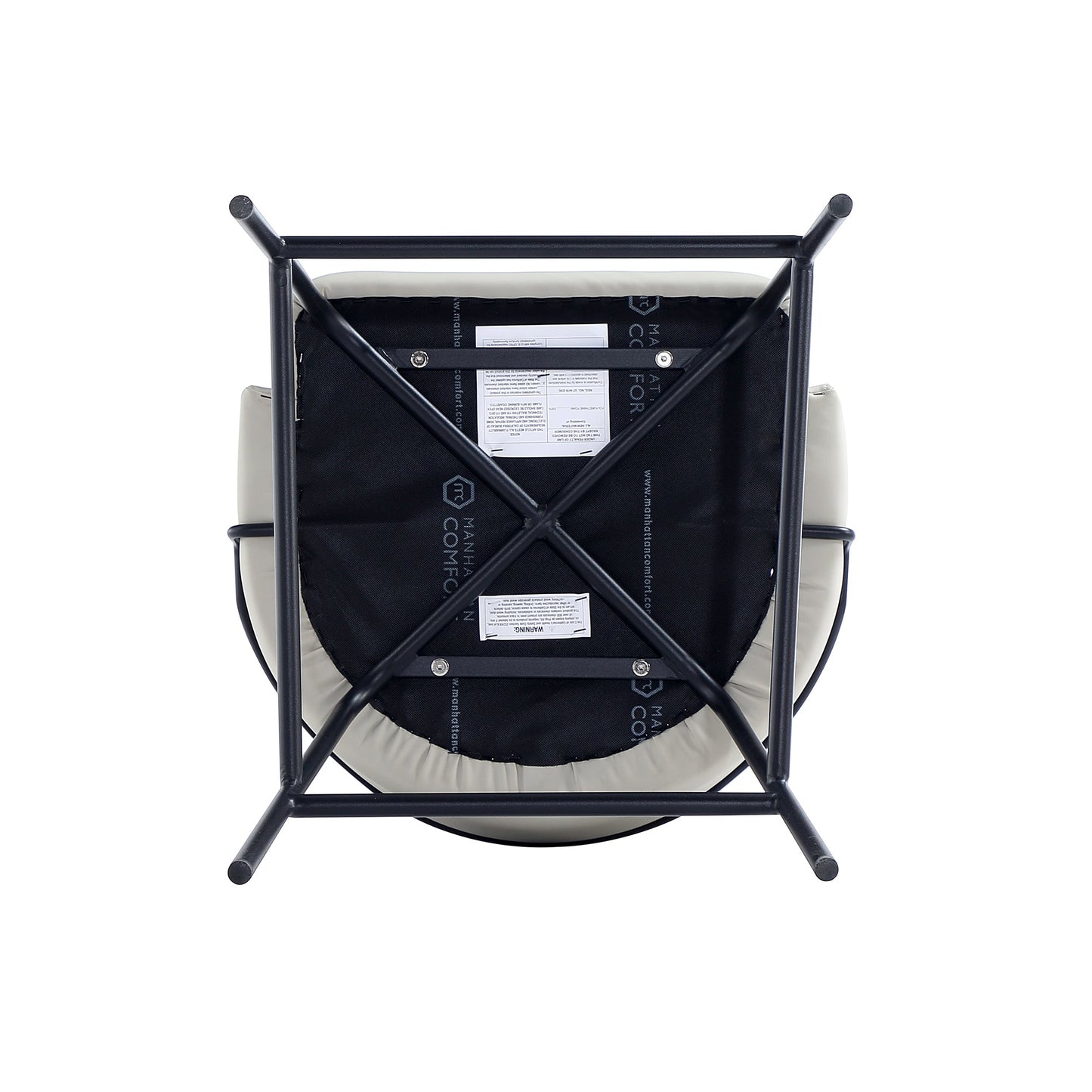 Gracie Counter Stool in Stone and Black (set of 3) - Ornate Home