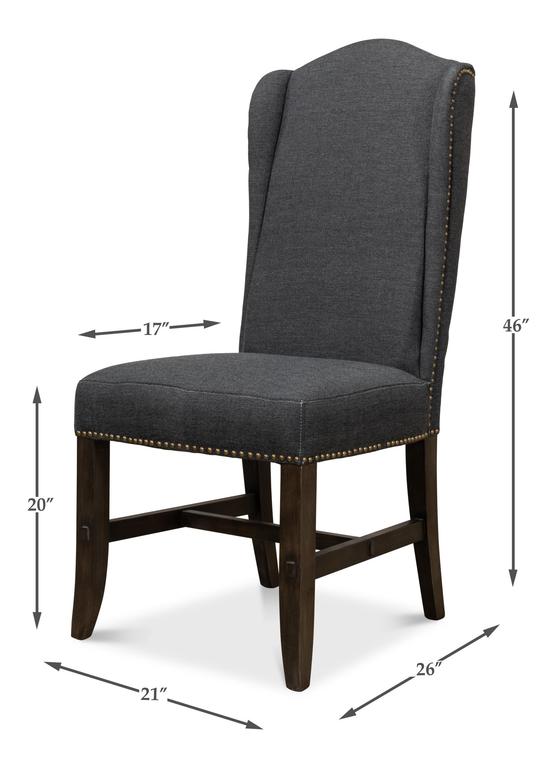 Grand Manor Black High Back Dining Chair (Set of 2) - Ornate Home