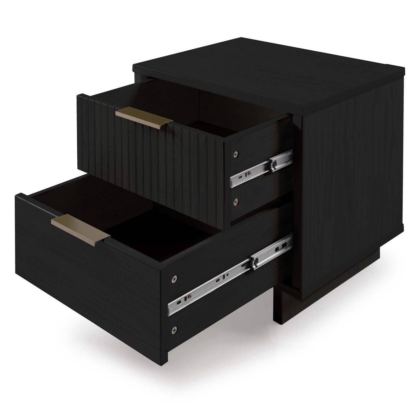 Granville Nightstand 2.0 in Black (set of 2) - Ornate Home
