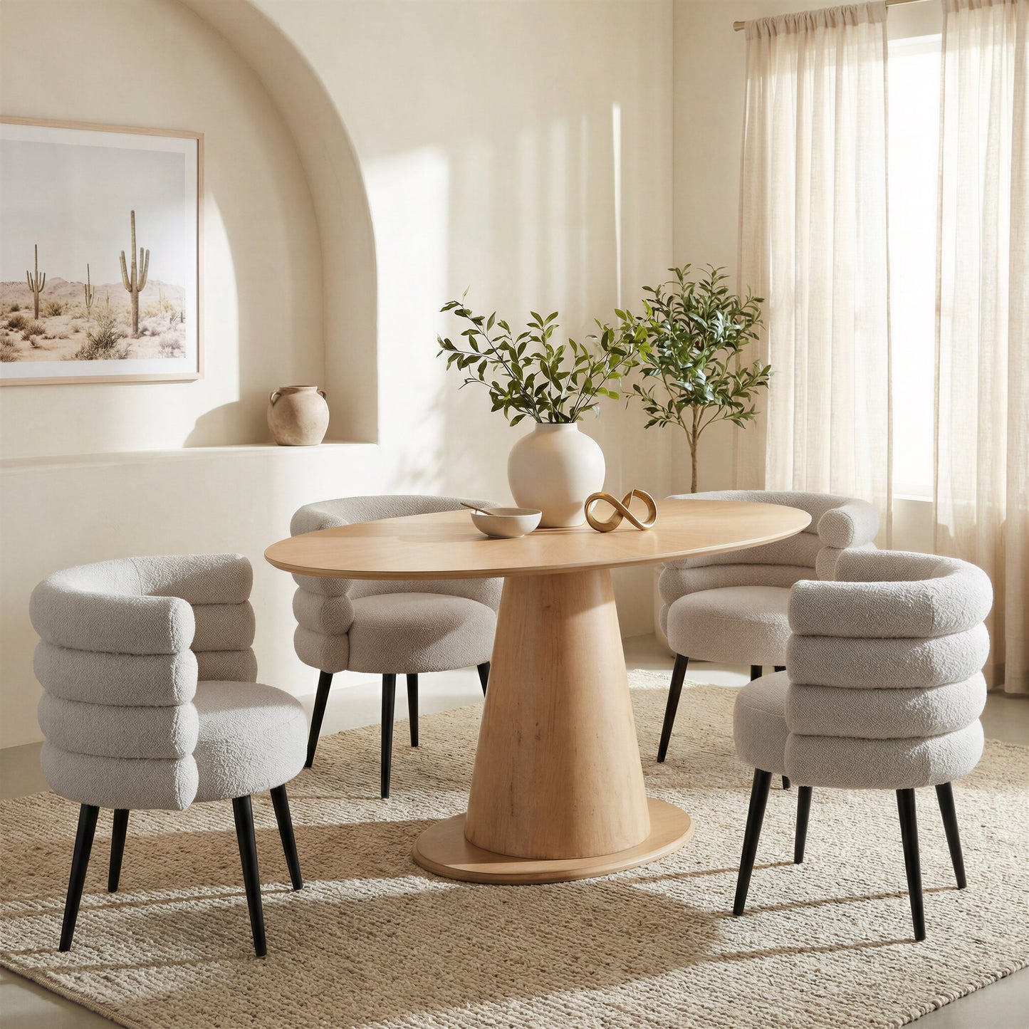 Grena Misty Gray Dining Chair - Ornate Home
