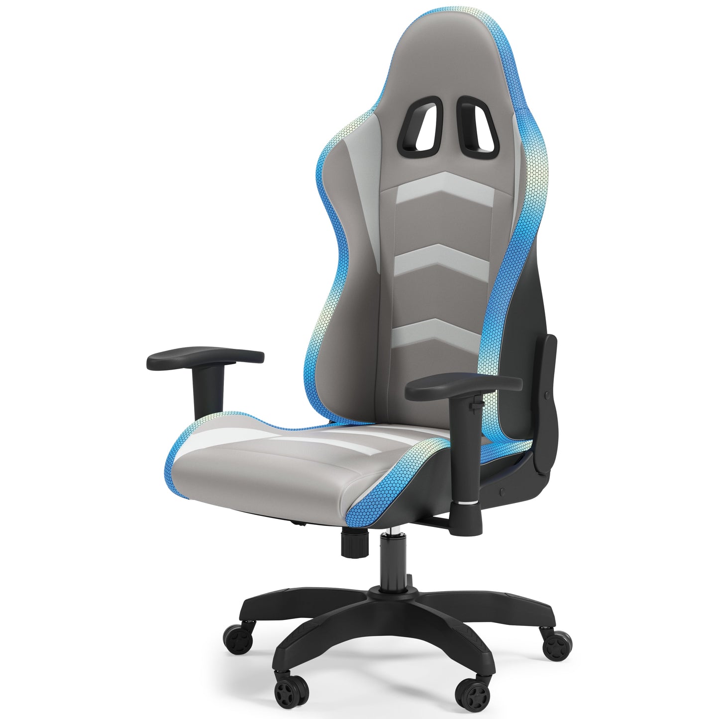 Lynxtyn White/Gray Home Office Desk Chair