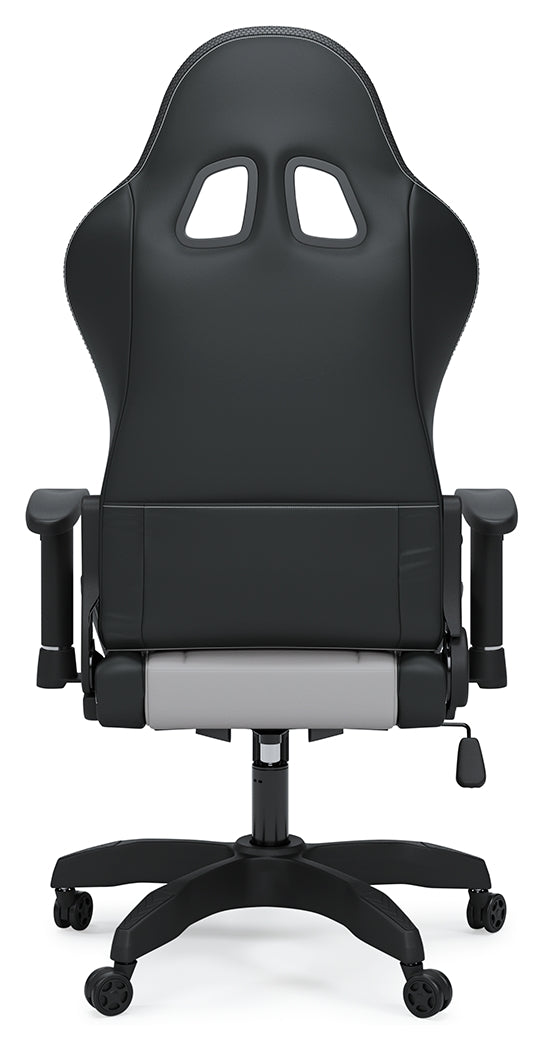 Lynxtyn White/Gray Home Office Desk Chair