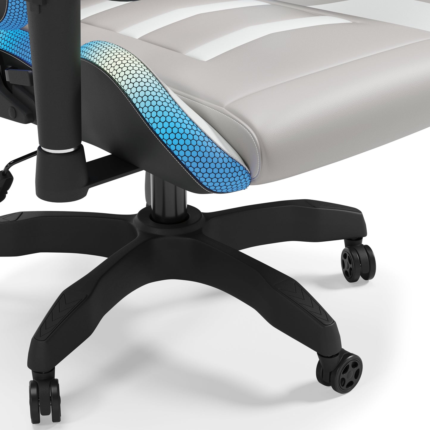 Lynxtyn White/Gray Home Office Desk Chair