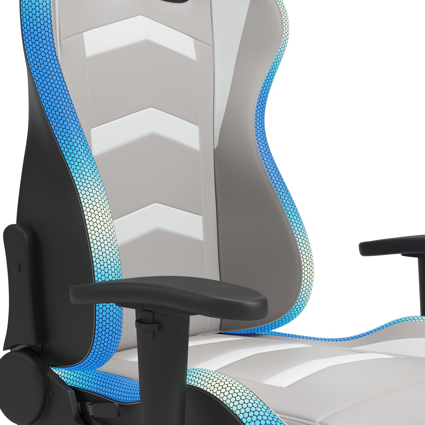 Lynxtyn White/Gray Home Office Desk Chair