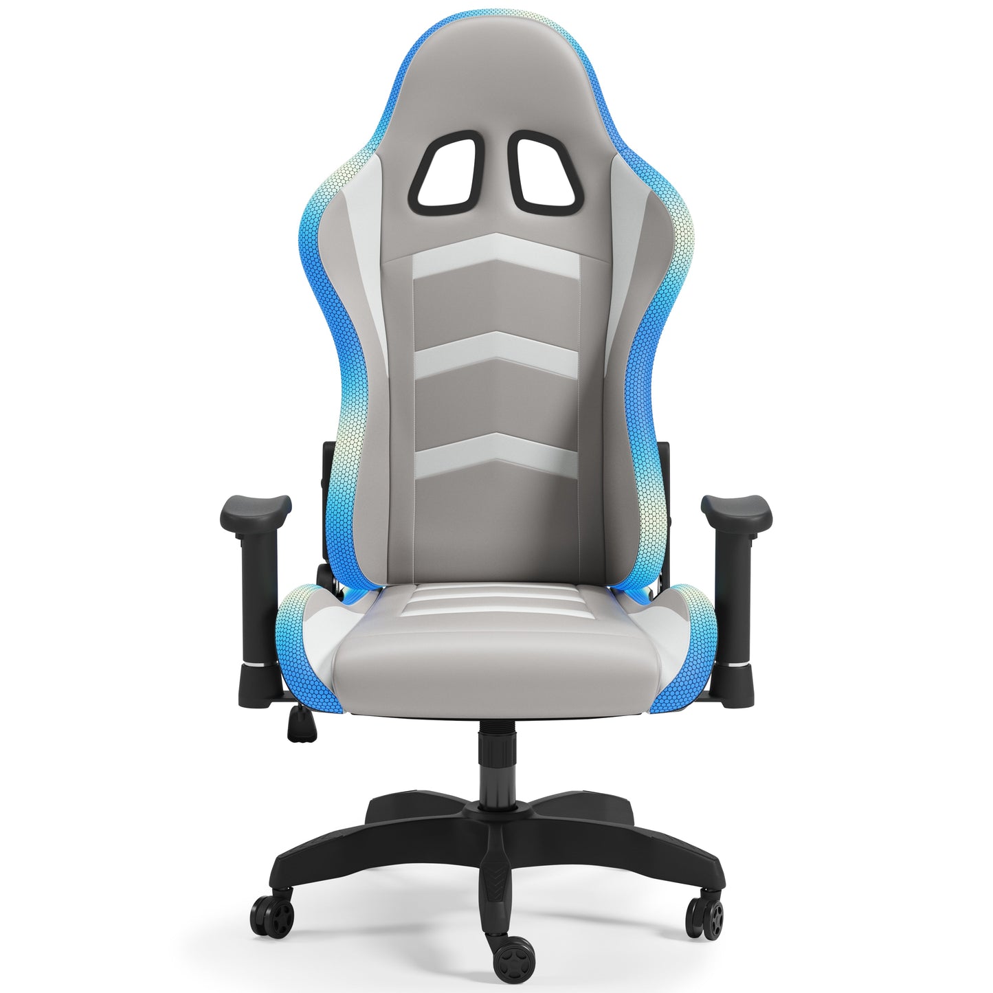 Lynxtyn White/Gray Home Office Desk Chair